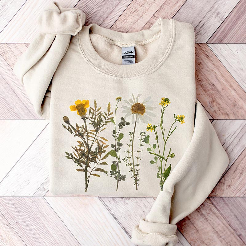 Vintage Botanical Wildflower Sweatshirt