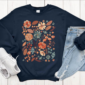 Pastel Floral Vintage Botanical Sweatshirt