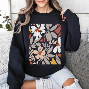 Boho Flower Print Sweatshirt