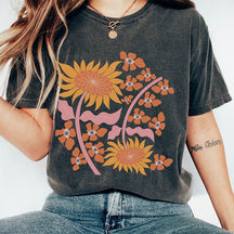 Sunflower Hippie Boho Art T-Shirt