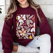 Boho Flower Print Sweatshirt