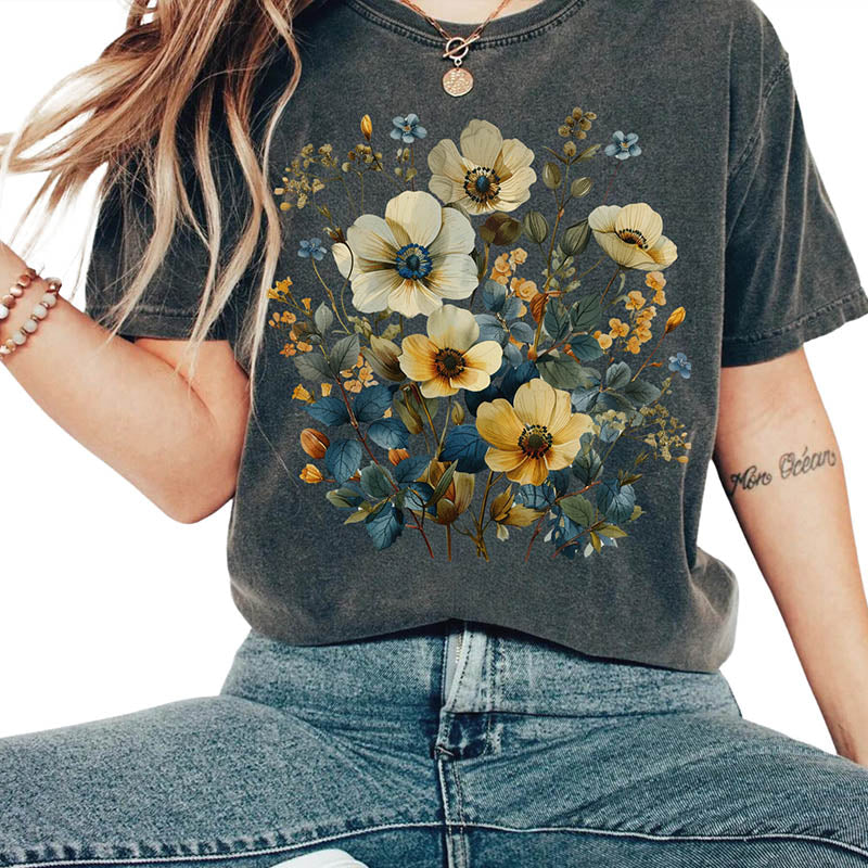 Wildflowers Vintage Pressed Garden T-Shirt