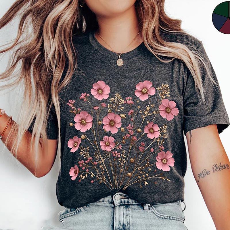 Soft Pink Wildflowers T-Shirt