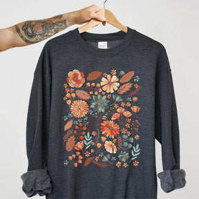 Pastel Floral Vintage Botanical Sweatshirt