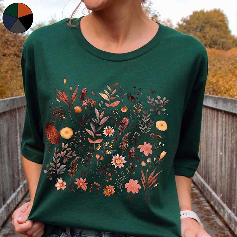 Autumnal Wildflowers Lover T-Shirt