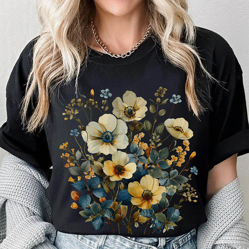 Wildflowers Vintage Pressed Garden T-Shirt