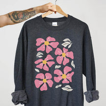 Oversized Wildflower Minimalist Woman Sweatshirt
