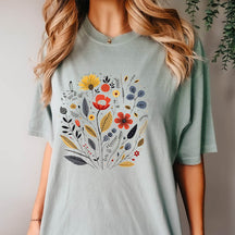 Boho Floral Garden Graphic T-Shirt