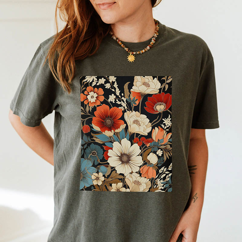 Fall Flowers Nature  Hippie T-Shirt