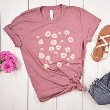 Womens Daisy Floral Delicate T-Shirt