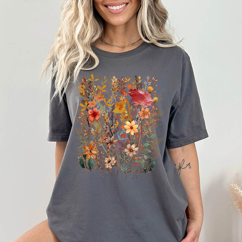 Fairycore Botanical Flowers T-Shirt