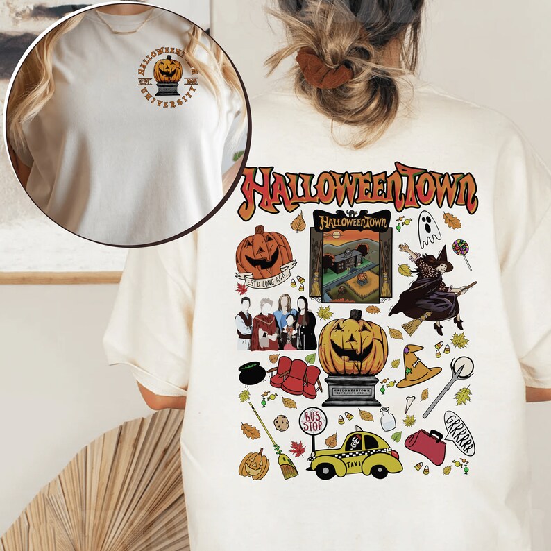 Retro Halloween Town Pumpkin T-shirt