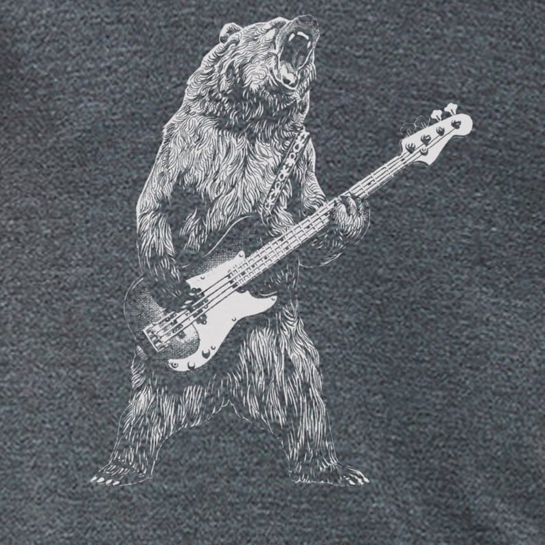 Bear Playing Bass Guitar Shirt