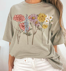 Cottagecore Vintage Flowers Comfort Colors Tshirt