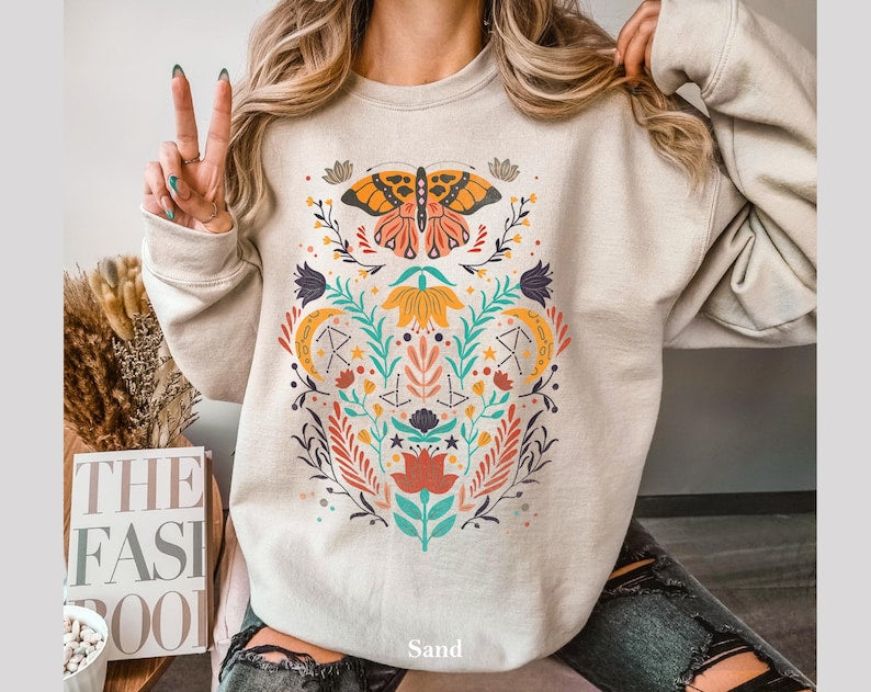 Butterfly Sweatshirt Unisex Cute Sweater
