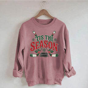 Tis The Season Hockey Merry Christmas Sweatshirt