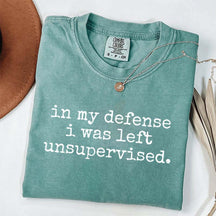 In My Defense I Was Left Unsupervised T-Shirt