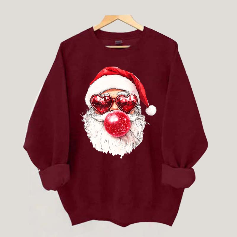 Cool Santa Bubble Gum Christmas Sweatshirt