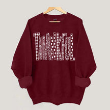 White Thankful Floral Lover Sweatshirt