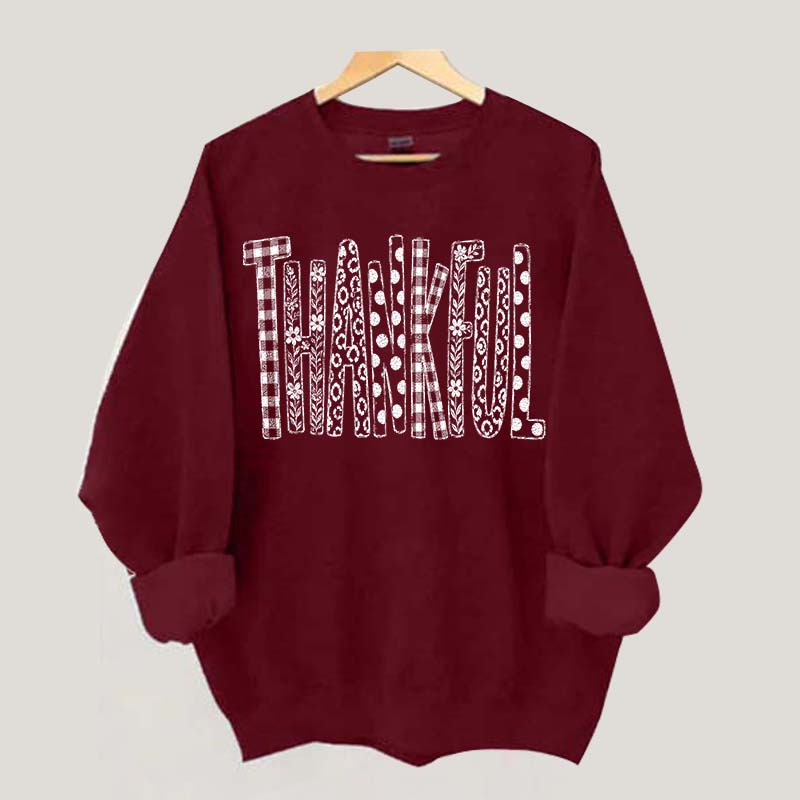 White Thankful Floral Lover Sweatshirt