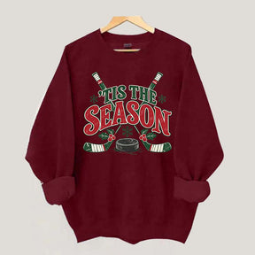 Tis The Season Hockey Merry Christmas Sweatshirt