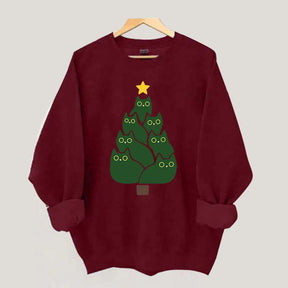 Cat Christmas Tree Lover Sweatshirt