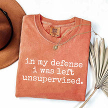 In My Defense I Was Left Unsupervised T-Shirt