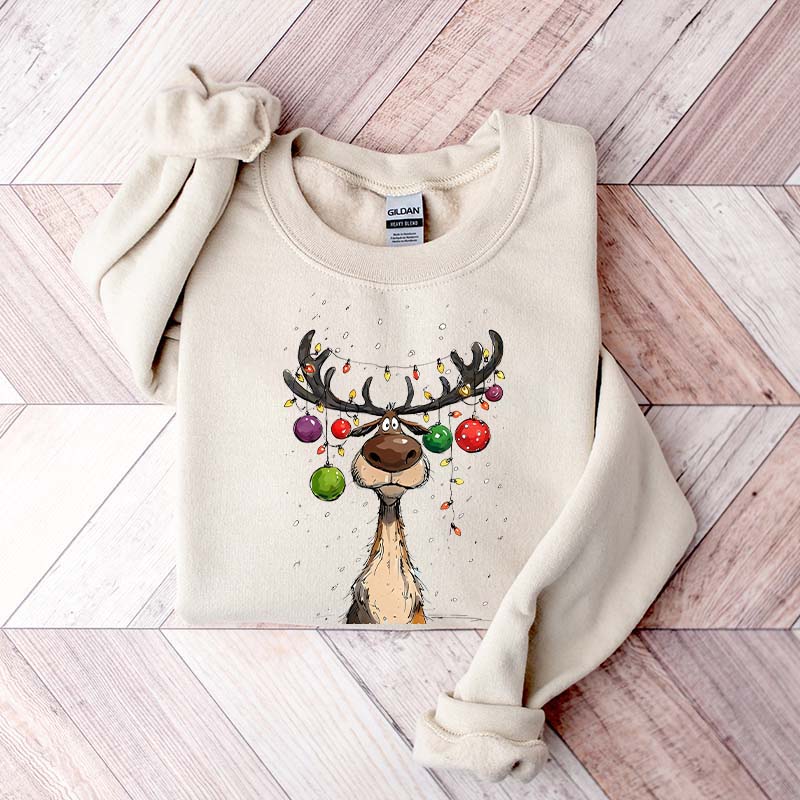 Vintage Reindeer Christmas Winter Sweatshirt