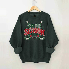 Tis The Season Hockey Merry Christmas Sweatshirt