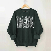 White Thankful Floral Lover Sweatshirt