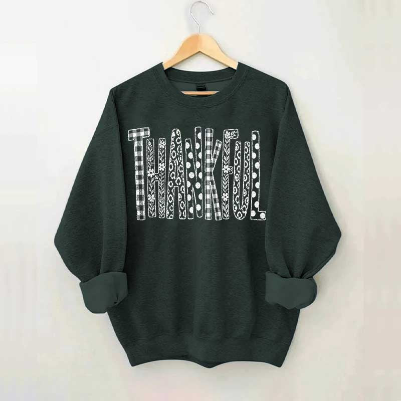 White Thankful Floral Lover Sweatshirt