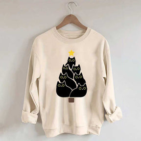 Cat Christmas Tree Lover Sweatshirt