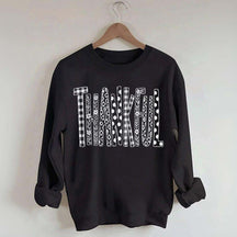 White Thankful Floral Lover Sweatshirt