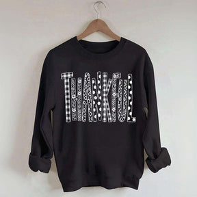 White Thankful Floral Lover Sweatshirt