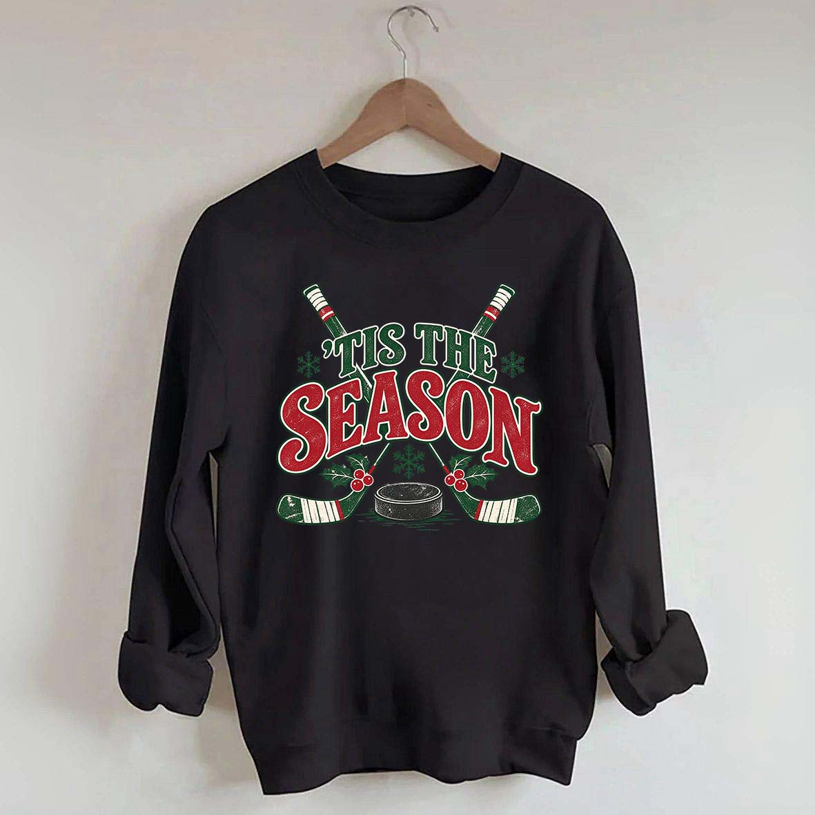 Tis The Season Hockey Merry Christmas Sweatshirt