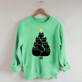 Cat Christmas Tree Lover Sweatshirt