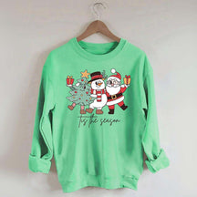 Tis The Season Santa Tree Sweatshirt