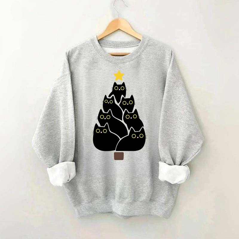 Cat Christmas Tree Lover Sweatshirt
