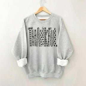 White Thankful Floral Lover Sweatshirt