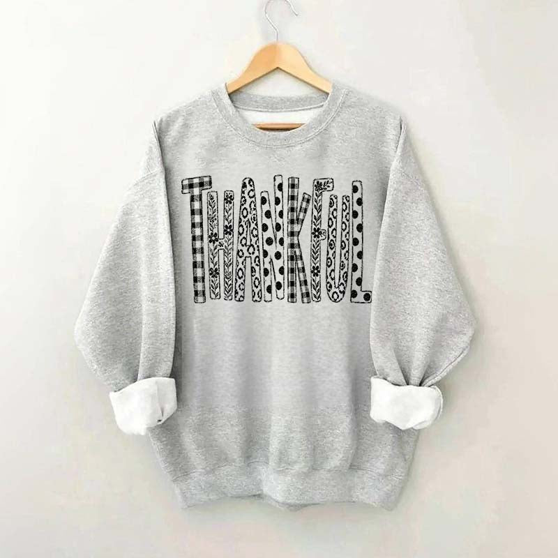 White Thankful Floral Lover Sweatshirt