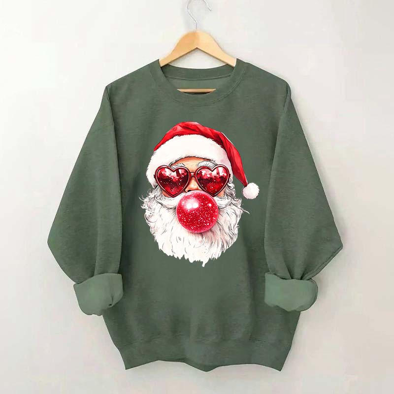 Cool Santa Bubble Gum Christmas Sweatshirt