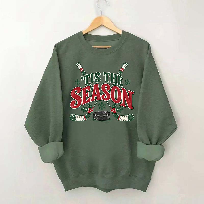 Tis The Season Hockey Merry Christmas Sweatshirt