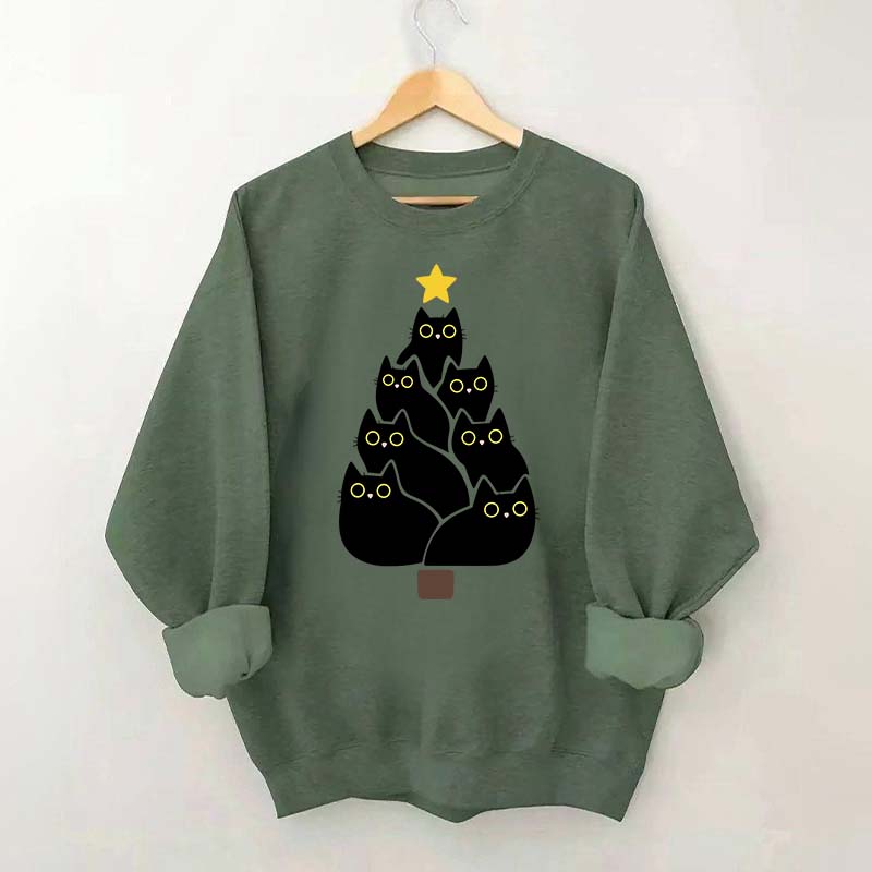 Cat Christmas Tree Lover Sweatshirt