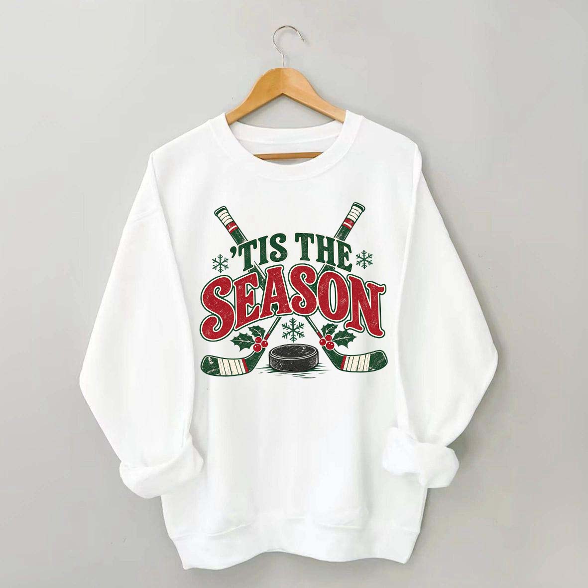 Tis The Season Hockey Merry Christmas Sweatshirt