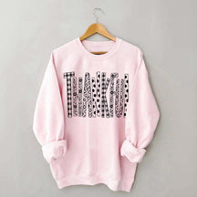 White Thankful Floral Lover Sweatshirt