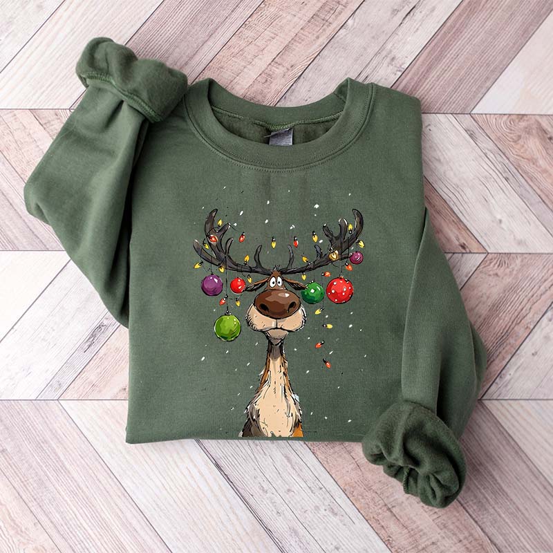 Vintage Reindeer Christmas Winter Sweatshirt