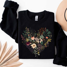 Retro Floral Heart All You Need Is Love Sweatshirt