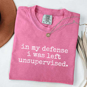 In My Defense I Was Left Unsupervised T-Shirt