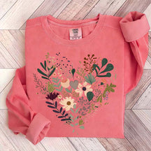 Retro Floral Heart All You Need Is Love Sweatshirt