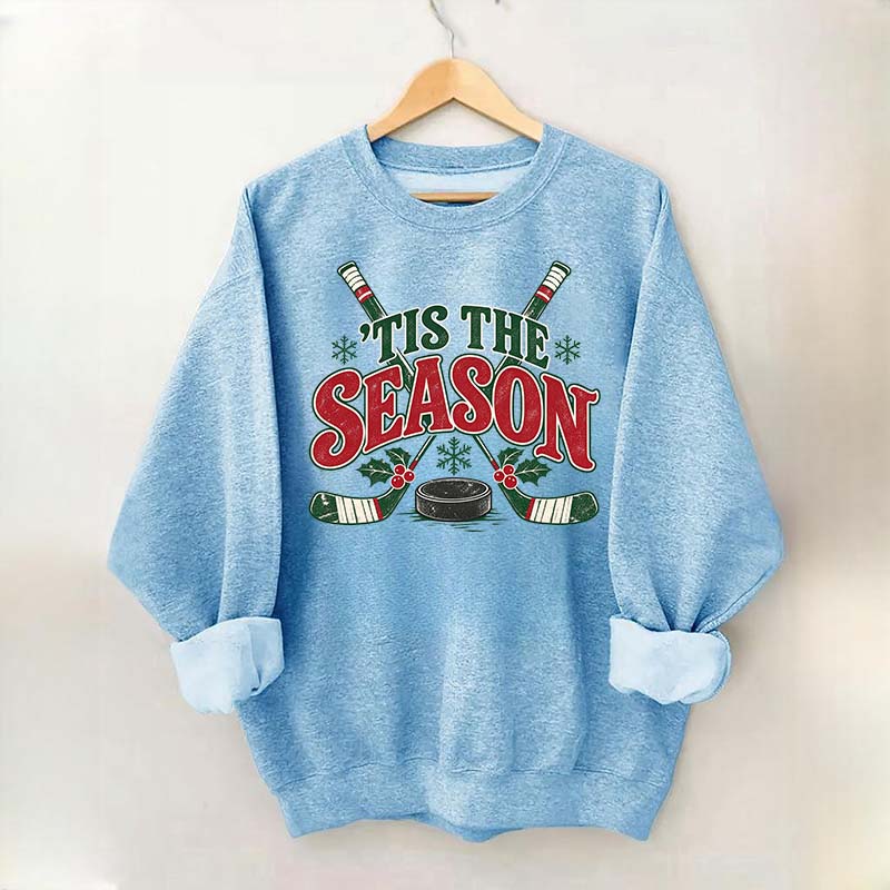 Tis The Season Hockey Merry Christmas Sweatshirt